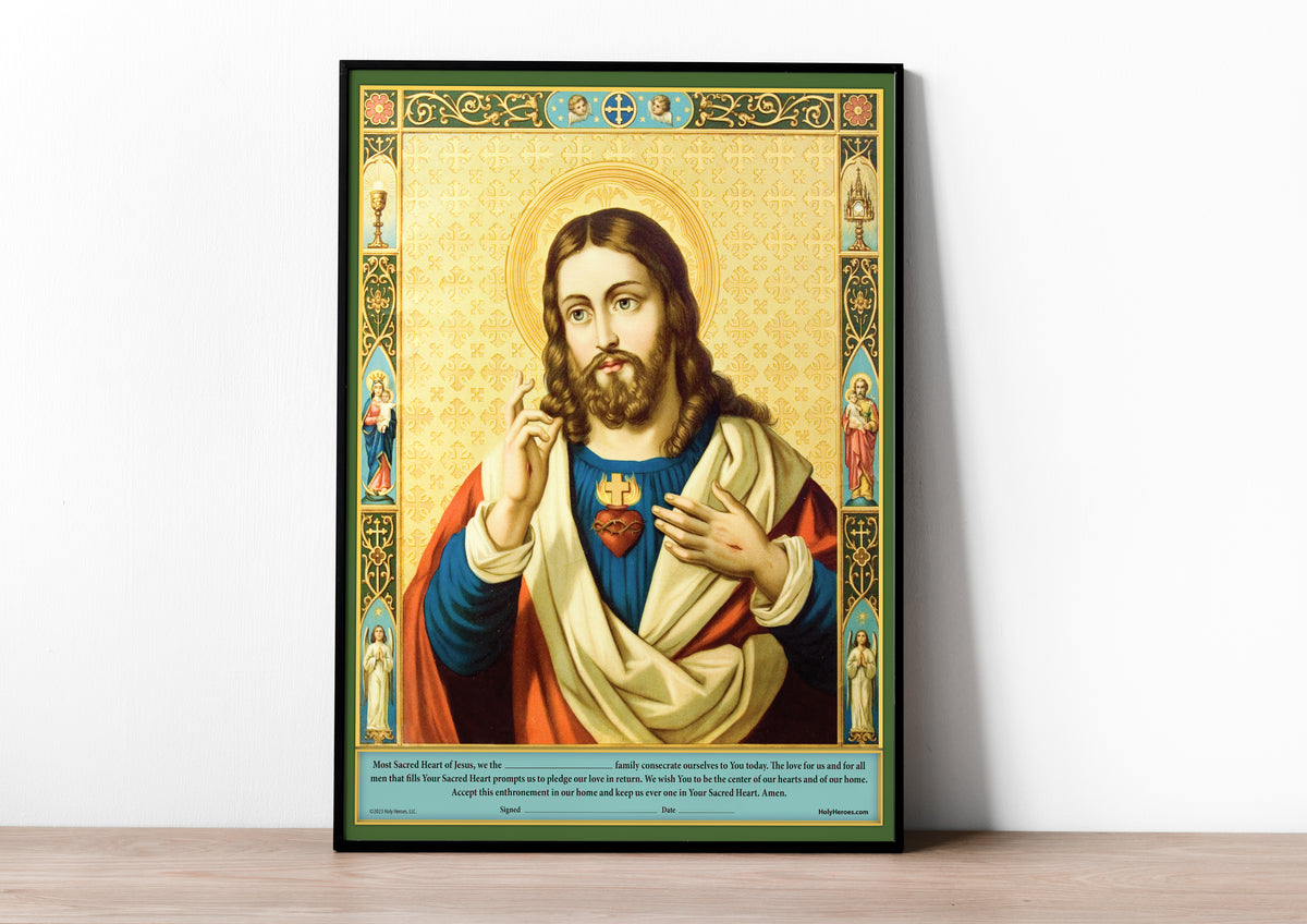 Sacred Heart Enthronement Print - Holy Heroes