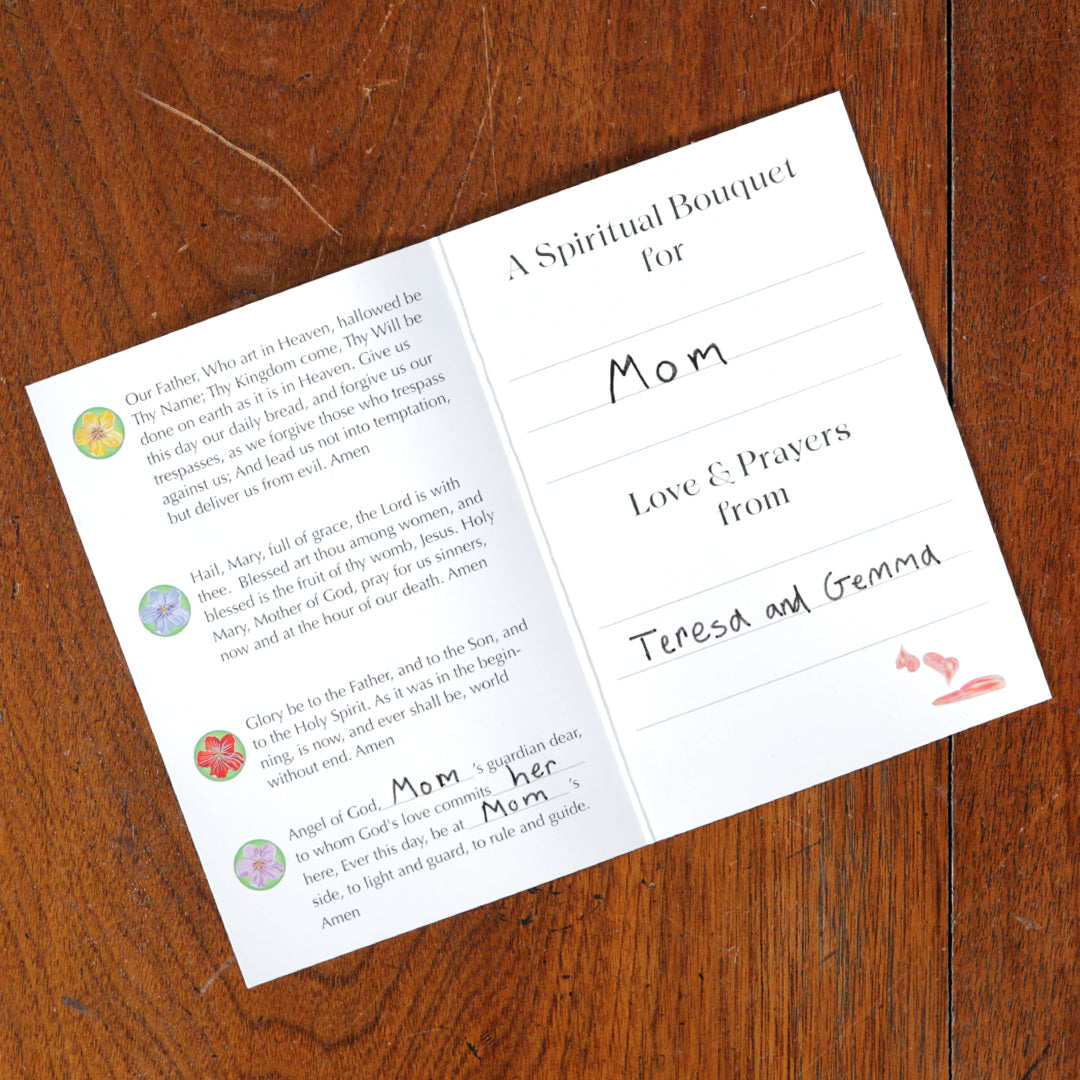 Spiritual Bouquet Cards with Stickers - Holy Heroes