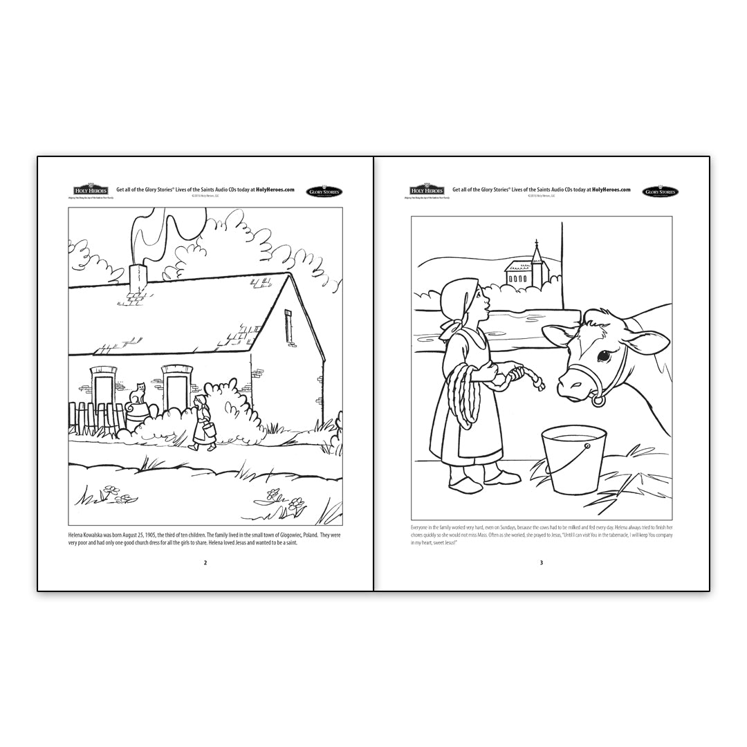Saint Faustina and Divine Mercy Coloring Book - Holy Heroes