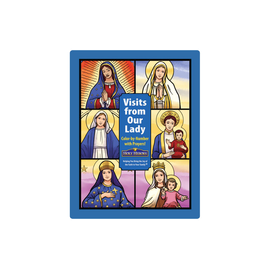 Visits from Our Lady Color-by-Number Coloring Book - Holy Heroes