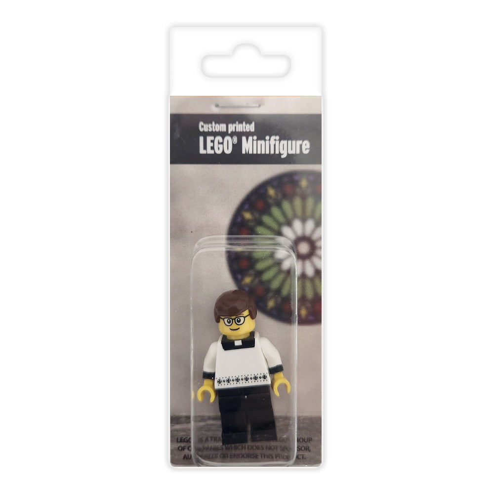 Altar Boy (glasses)--Brick Minifigure