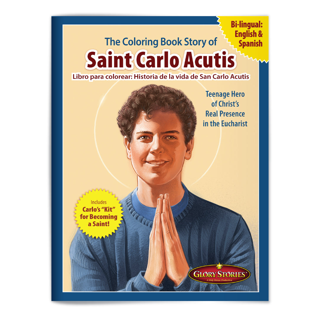Saint Carlo Acutis bi-lingual Coloring Book - Holy Heroes