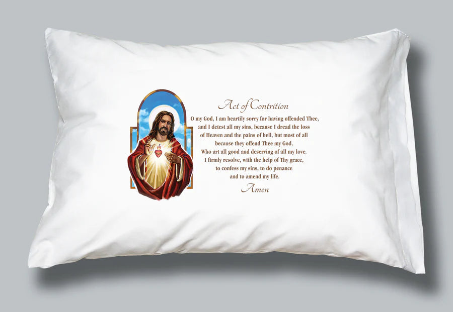 Prayer Pillowcase - Sacred Heart: Act of Contrition