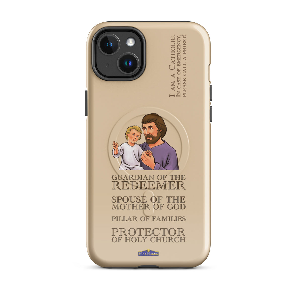St. Joseph "I am a Catholic" MagSafe® tough case for iPhone® - Holy Heroes