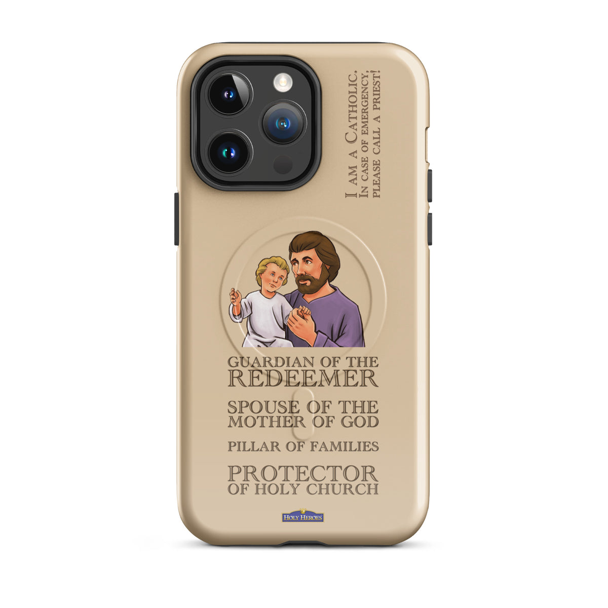 St. Joseph "I am a Catholic" MagSafe® tough case for iPhone® - Holy Heroes