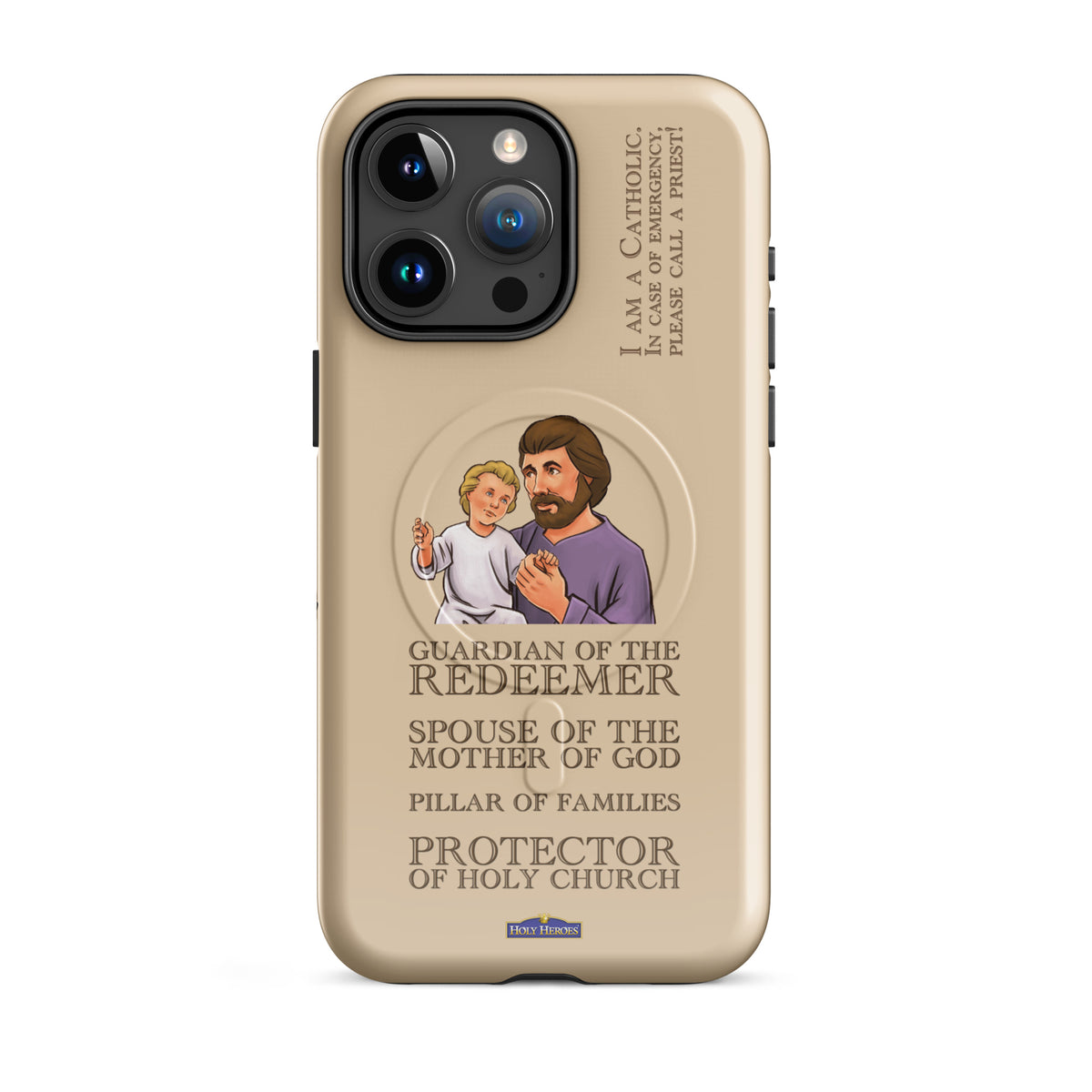 St. Joseph "I am a Catholic" MagSafe® tough case for iPhone® - Holy Heroes