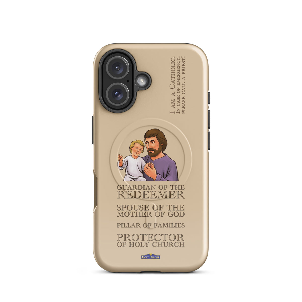 St. Joseph "I am a Catholic" MagSafe® tough case for iPhone® - Holy Heroes