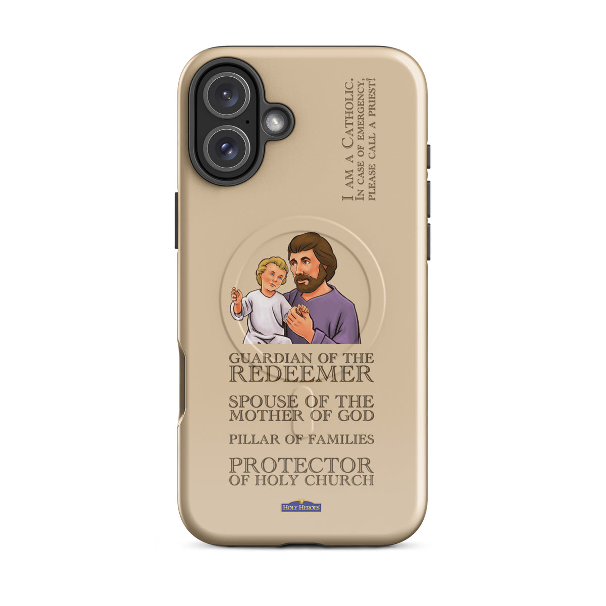 St. Joseph "I am a Catholic" MagSafe® tough case for iPhone® - Holy Heroes
