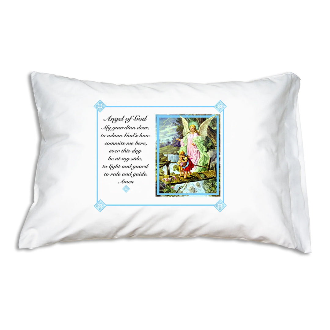 Prayer Pillowcase - Traditional Guardian Angel - Holy Heroes