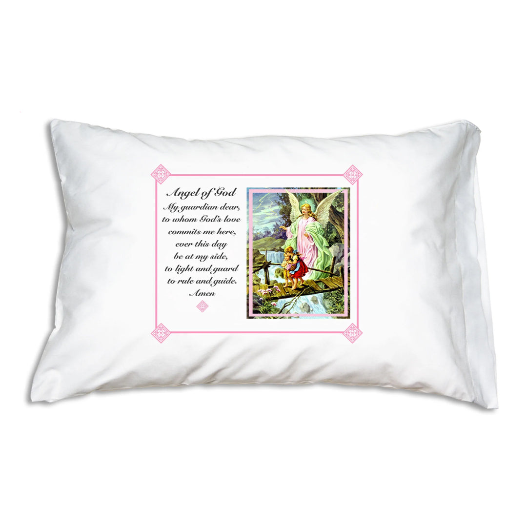 Prayer Pillowcase - Traditional Guardian Angel - Holy Heroes
