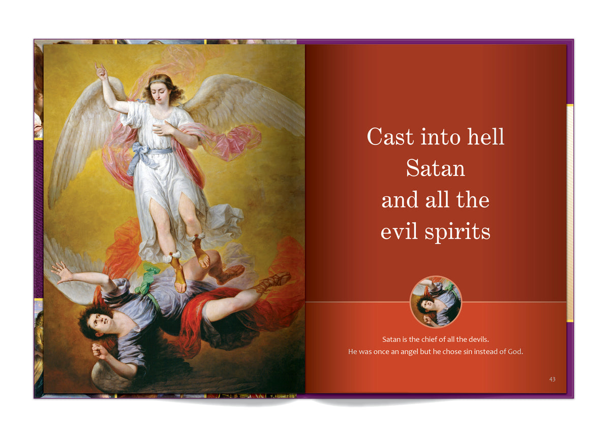 Praying to Holy Angels: Angel of God and St. Michael the Archangel Prayers in Sacred Art for Young Children - Holy Heroes