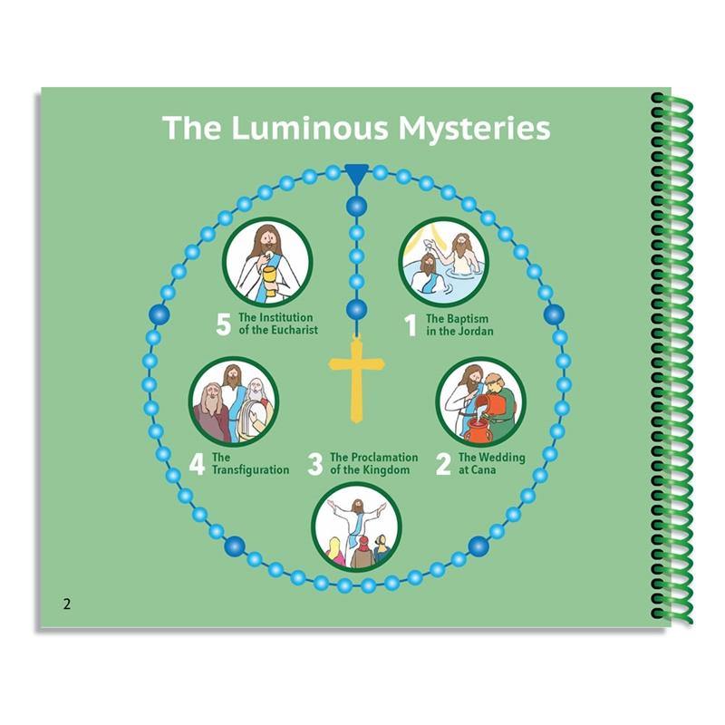DAMAGED A Little Catholic's First Rosary Book: The Luminous Mysteries Bead-by-Bead Picture Prayer Book - Holy Heroes