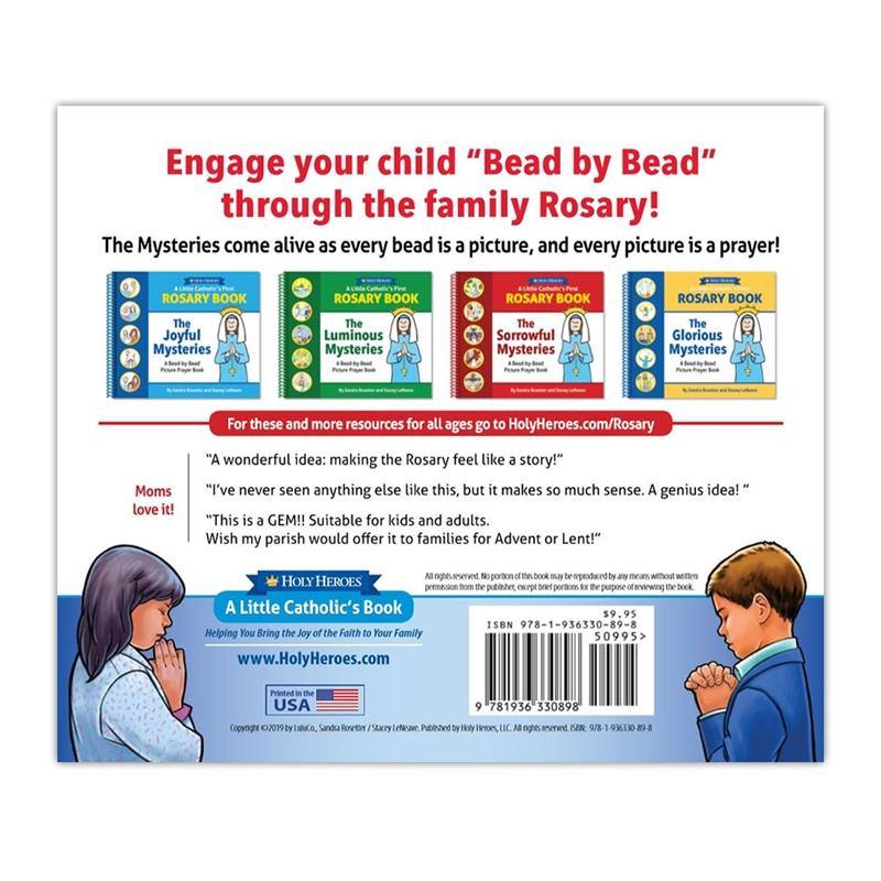 A Little Catholic's First Rosary Book: Bead-by-Bead Picture Prayer Book (4-BOOK SET) - Holy Heroes