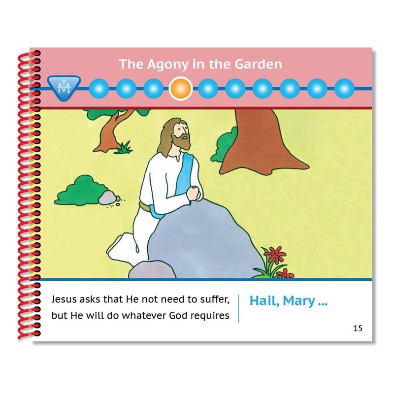 DAMAGED A Little Catholic's First Rosary Book: The Sorrowful Mysteries Bead-by-Bead Picture Prayer Book - Holy Heroes