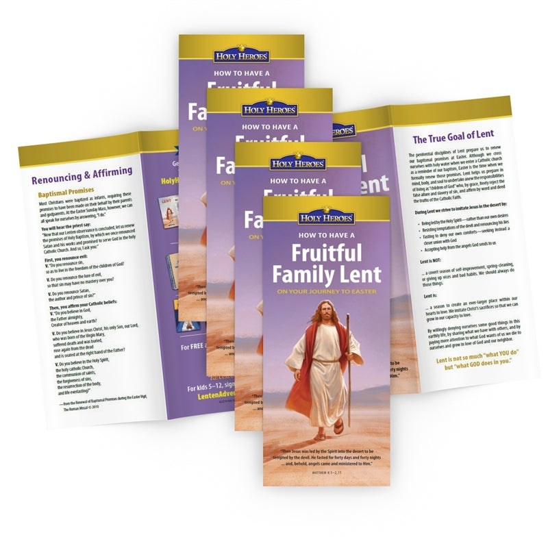 HOW TO Have a Fruitful Family Lent on Your Journey to Easter (5-pack) - Holy Heroes
