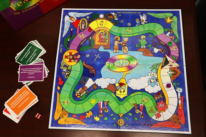 DAMAGED Feast Day! The Liturgical Year Board Game - Holy Heroes