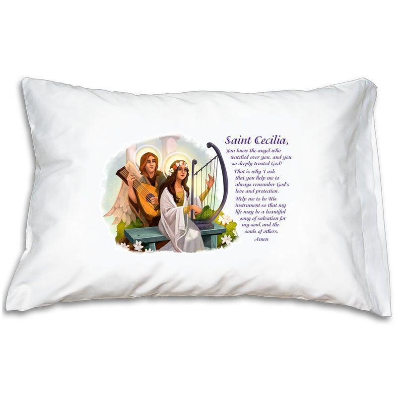 Prayer Pillowcase - St. Cecilia - Holy Heroes