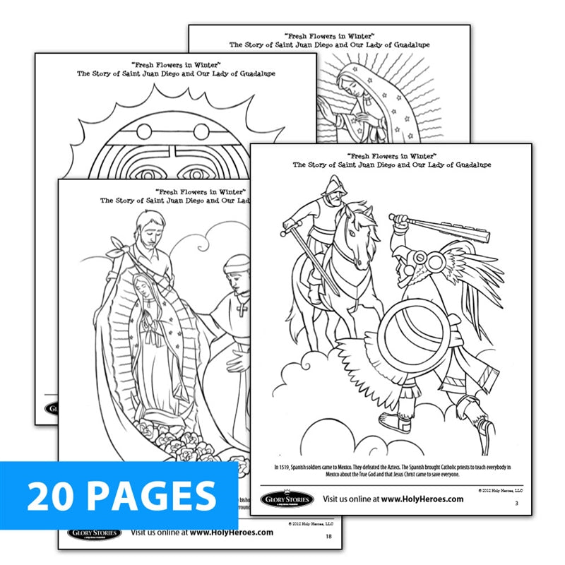 St. Juan Diego and Our Lady of Guadalupe Coloring Book - Holy Heroes