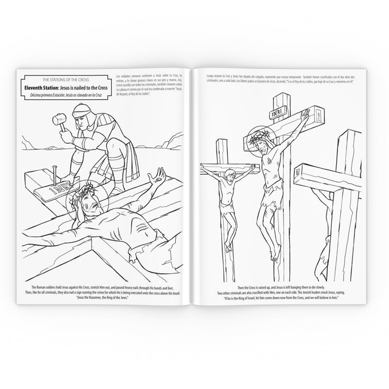 The Road to Calvary Coloring Book (bi-lingual) - Holy Heroes