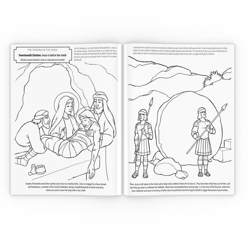 The Road to Calvary Coloring Book (bi-lingual) - Holy Heroes
