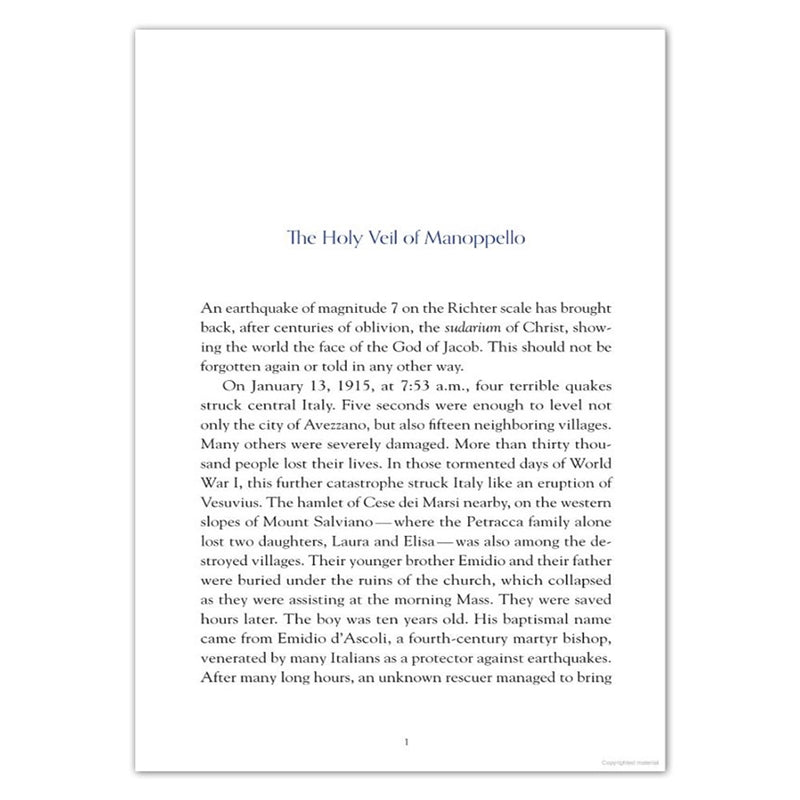 The Holy Veil of Manoppello - Holy Heroes