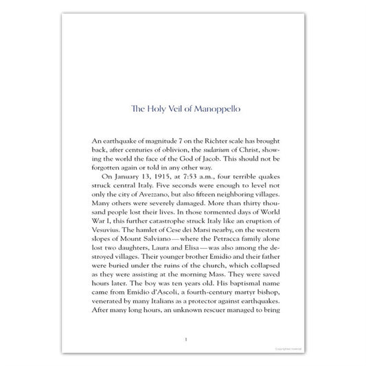 The Holy Veil of Manoppello - Holy Heroes