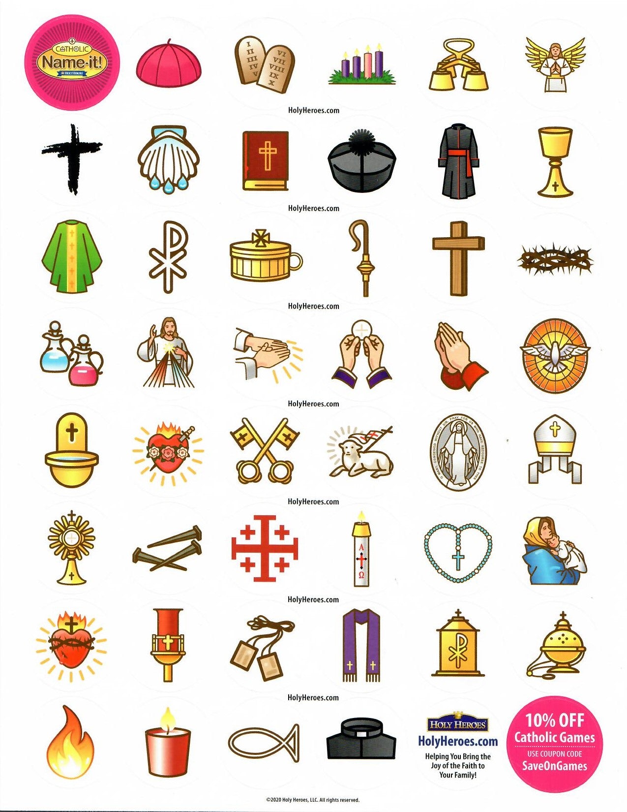 Name-It! Sticker Sheets (5-Pack) - Holy Heroes