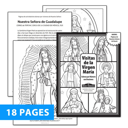 Visits from Our Lady Color-by-Number & Prayers Download - Spanish Version - Holy Heroes
