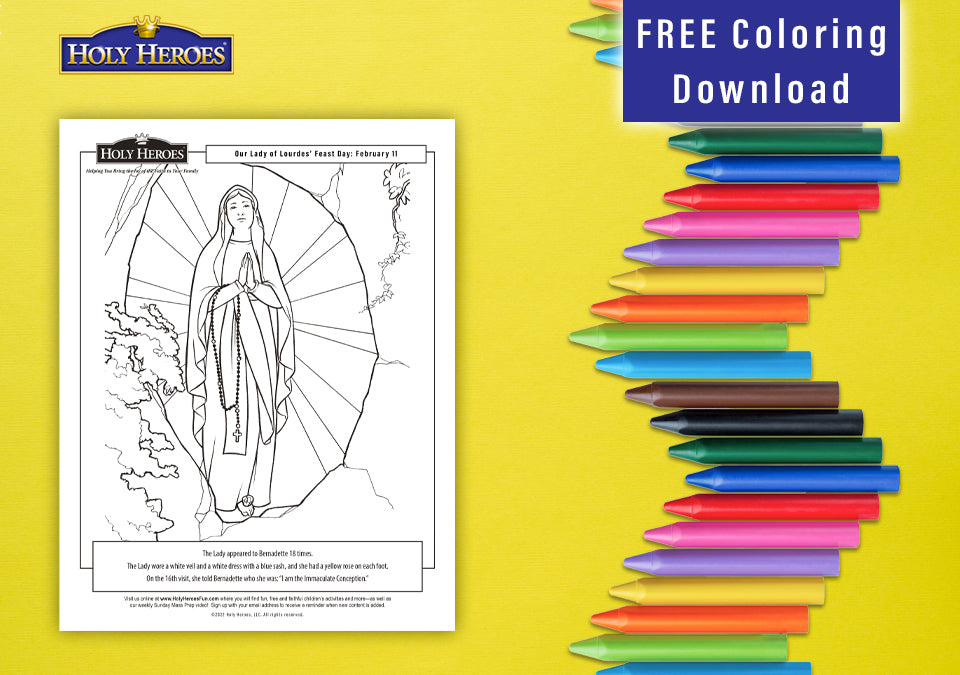 Lorde Color Page Our Lady of Lourdes coloring page – Holy Heroes