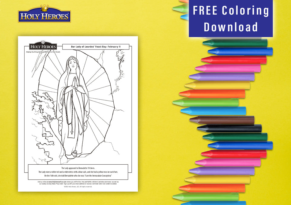 Our Lady of Lourdes coloring page