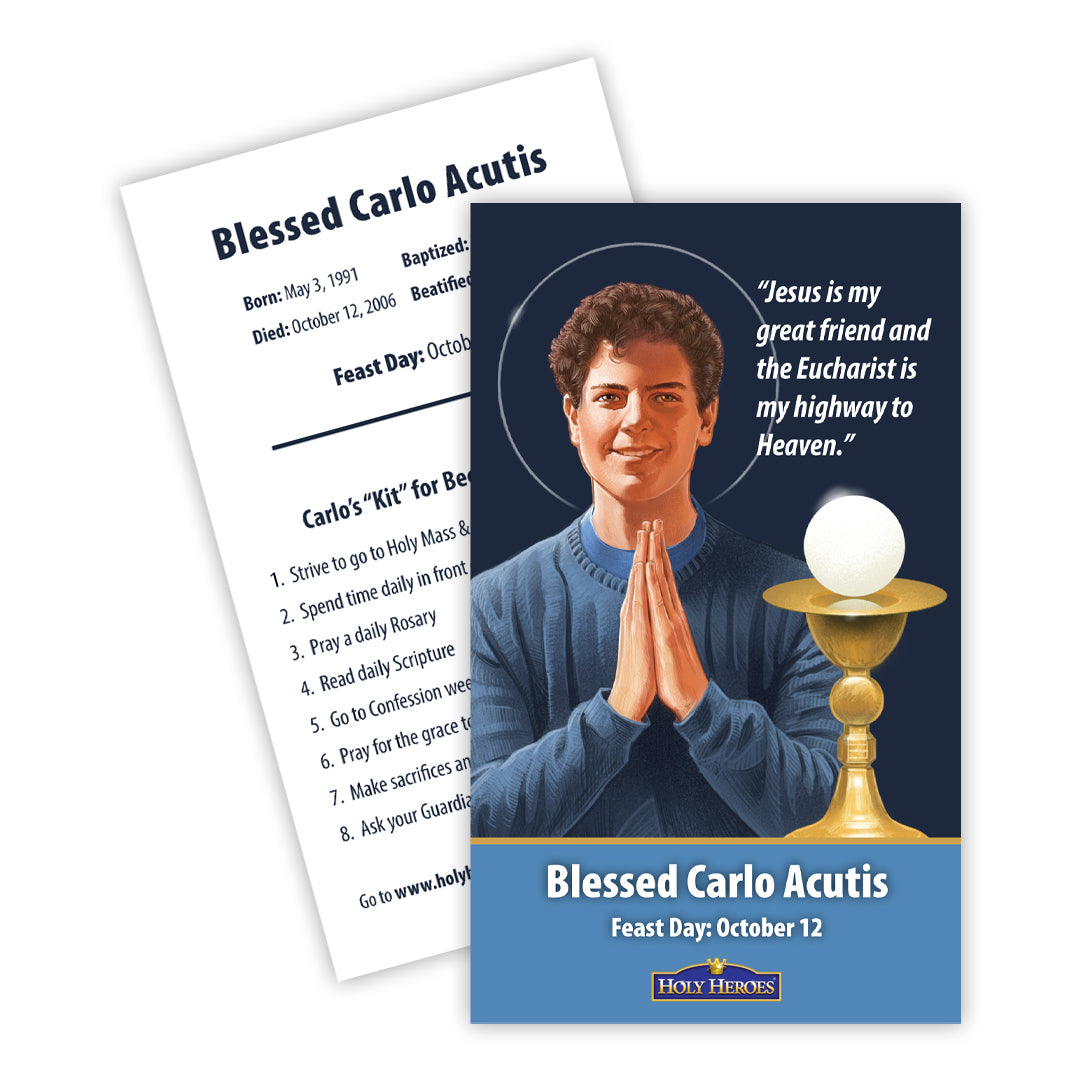 Blessed Carlo Acutis Prayer Card (5-pack)