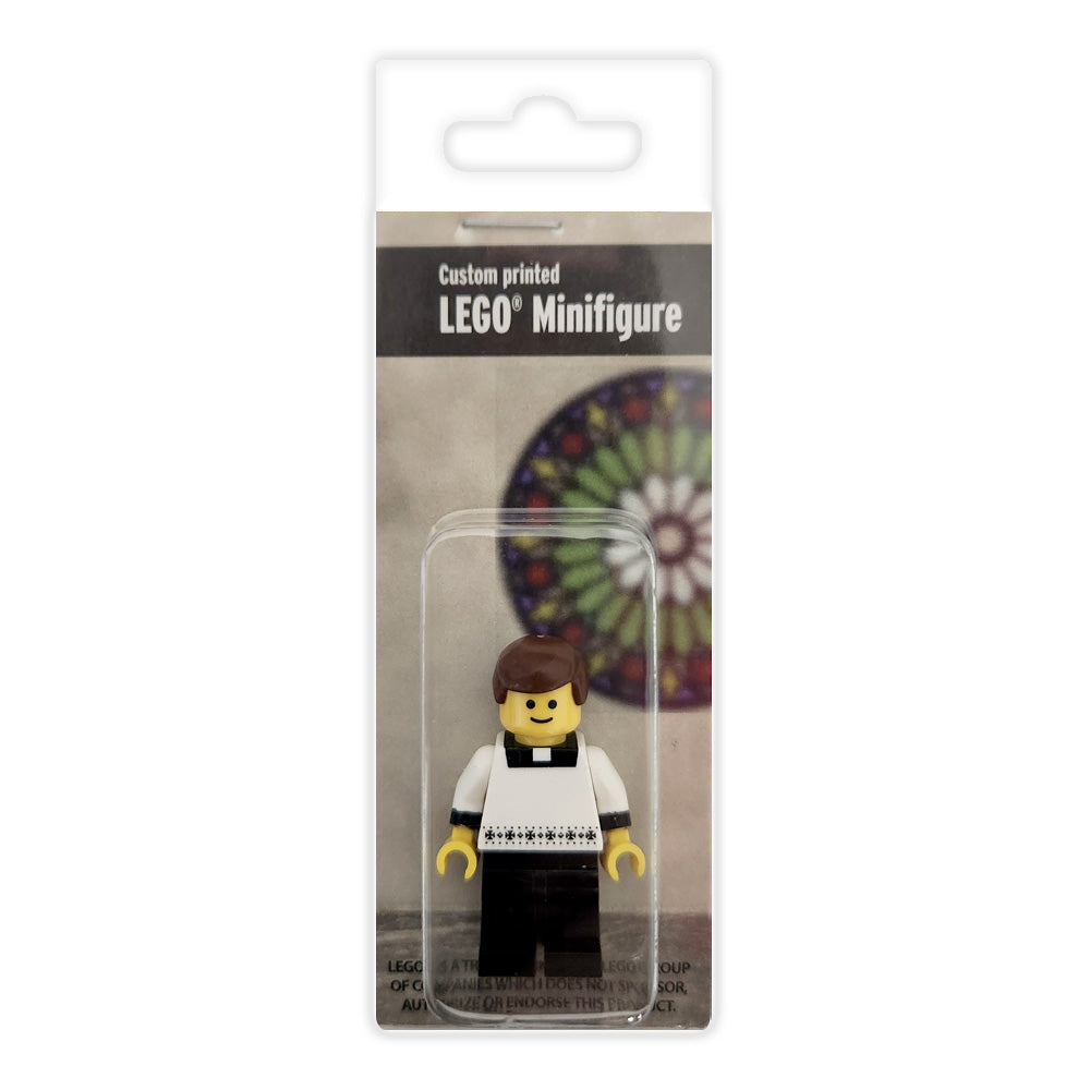 Altar Boy (brown hair)--Brick Minifigure