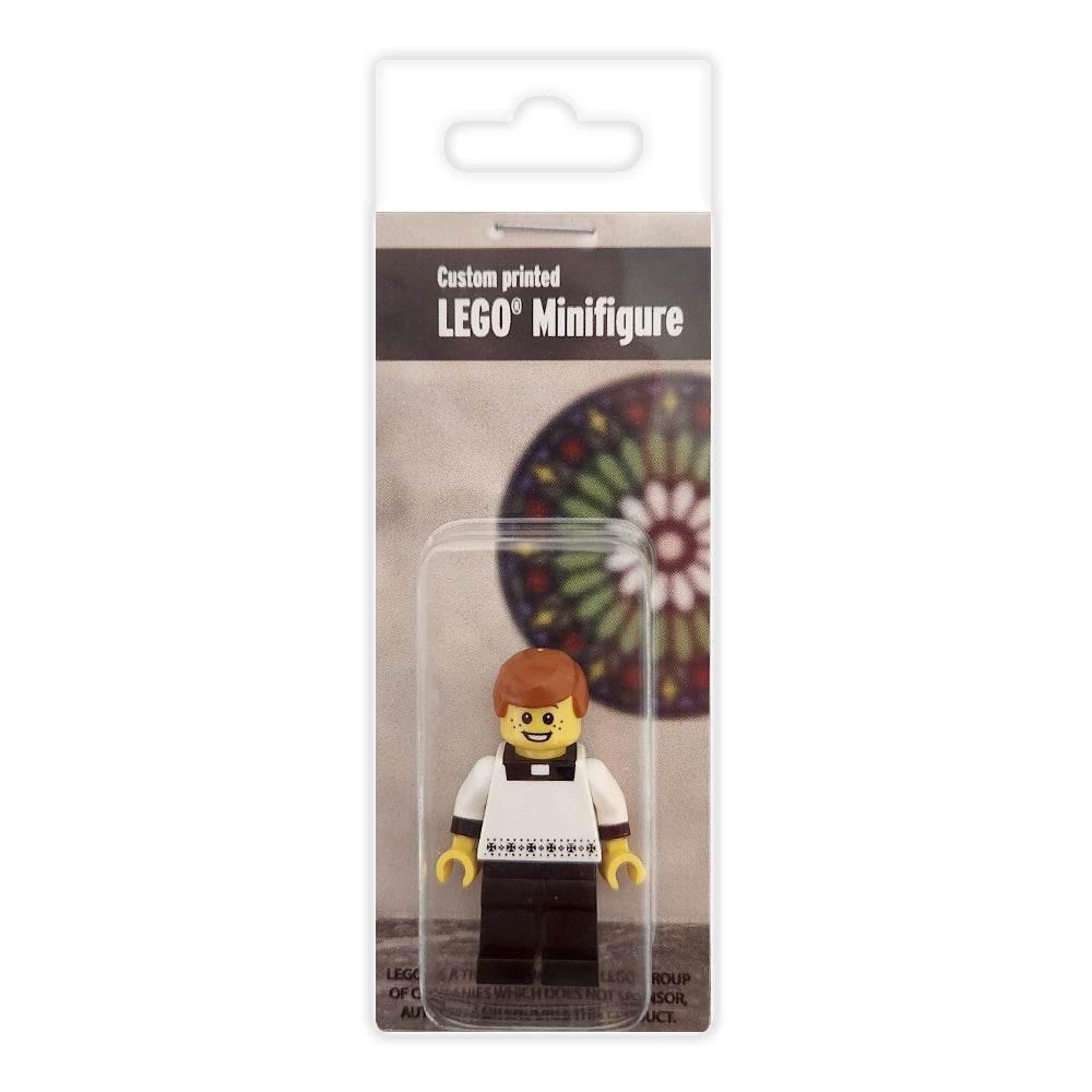 Altar Boy (freckles)--Brick Minifigure