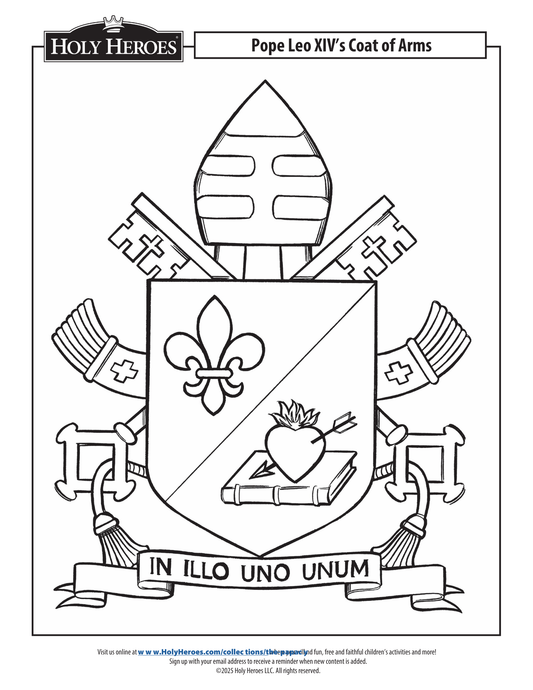 Anniversary of Pope Leo XIV's Election Coloring & Craft Download