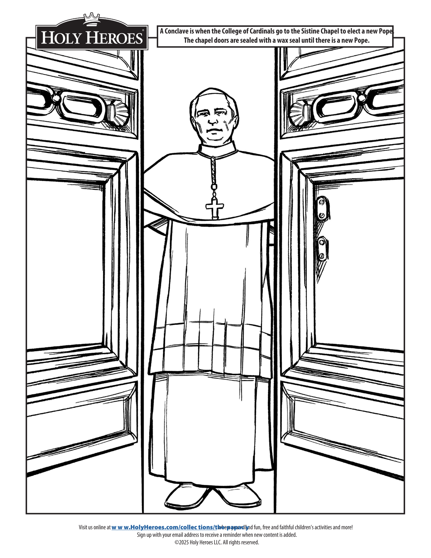 Anniversary of Pope Leo XIV's Election Coloring & Craft Download