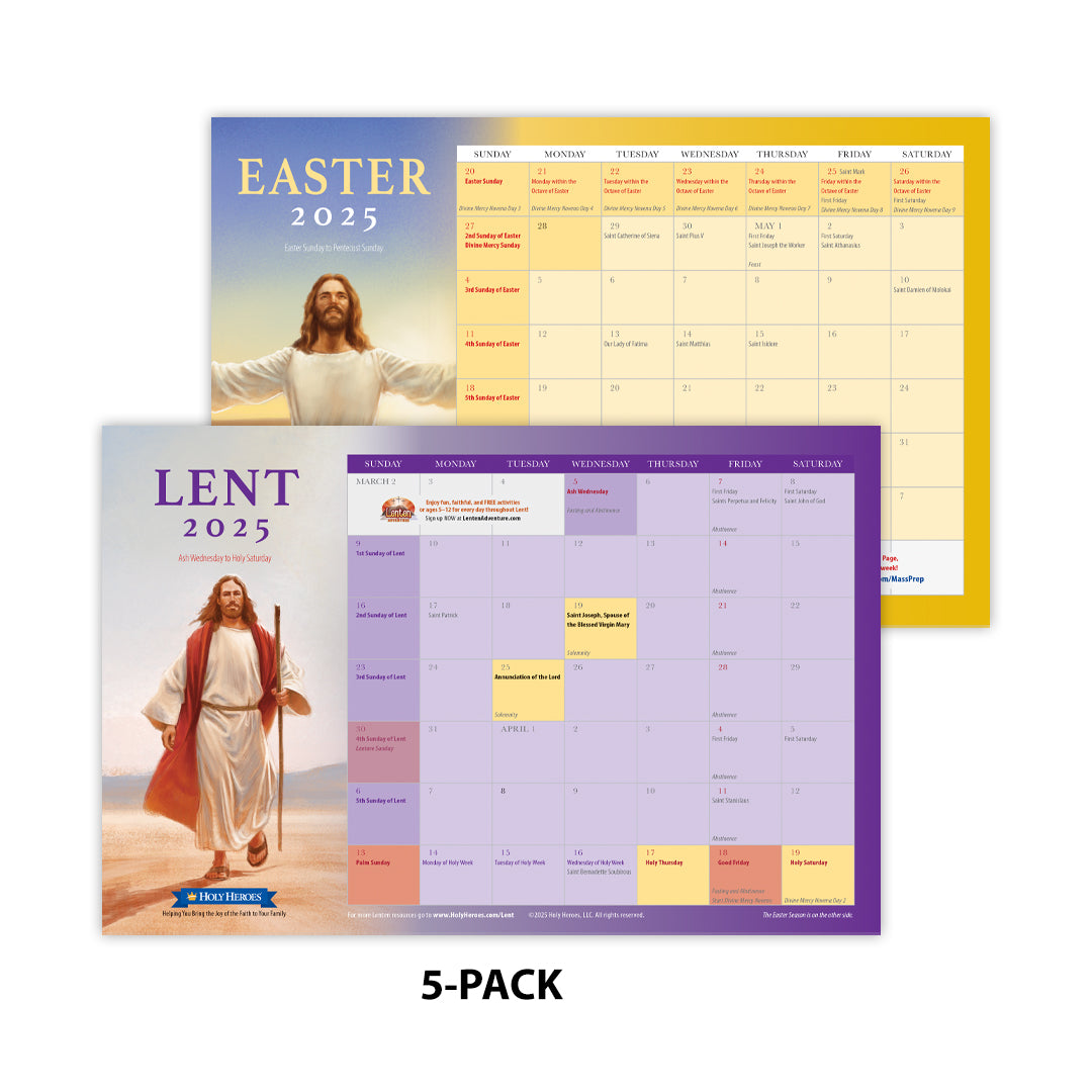 Lent & Easter Season Calendar (5-Pack)