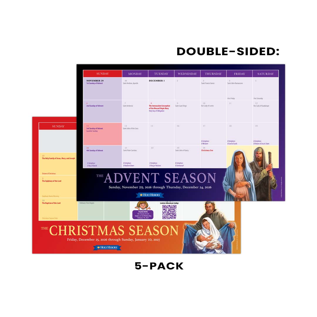 Advent & Christmas Season Calendar (5-Pack)