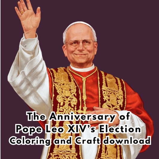 Anniversary of Pope Leo XIV's Election Coloring & Craft Download