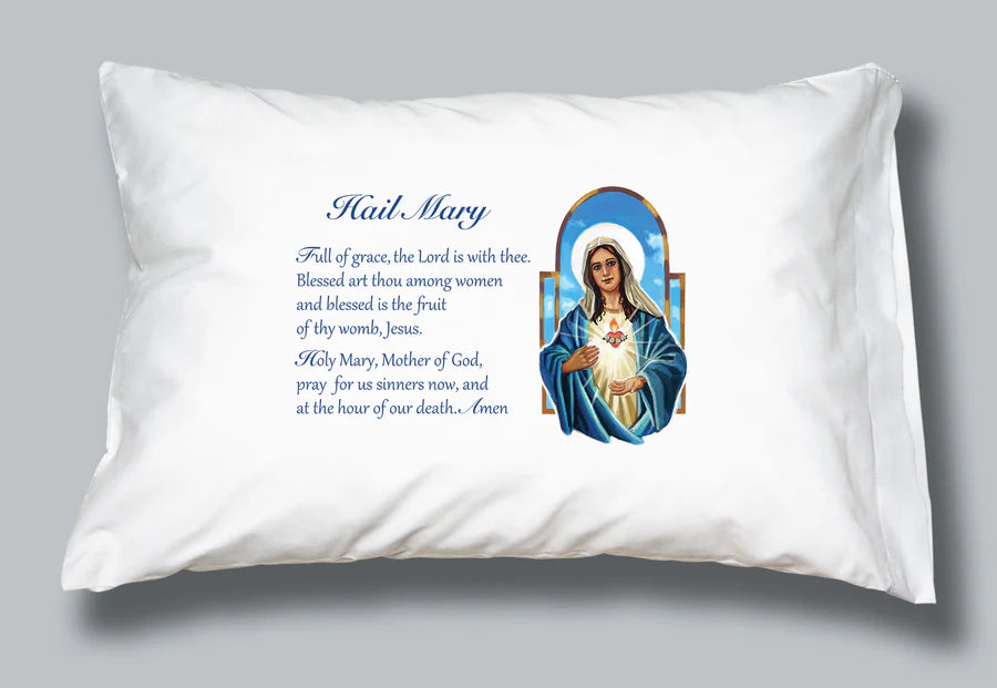 Prayer Pillowcase - Immaculate Heart of Mary: Hail Mary