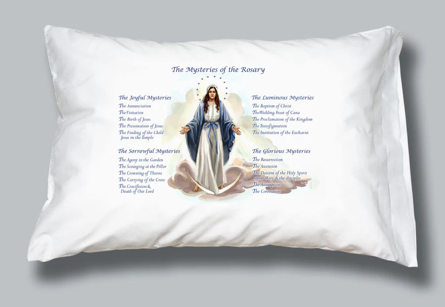 Prayer Pillowcase - Our Lady of Grace: Mysteries of the Rosary