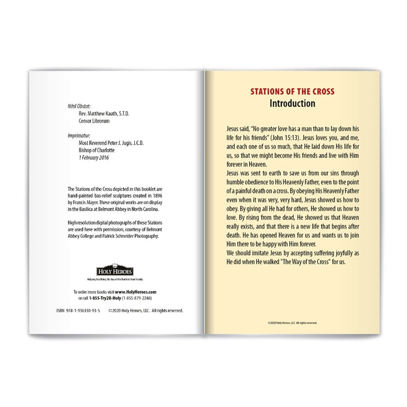 DAMAGED Stations of the Cross Prayer Booklet (Bi-lingual) - Holy Heroes