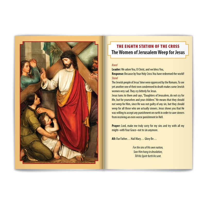DAMAGED Stations of the Cross Prayer Booklet (Bi-lingual) - Holy Heroes