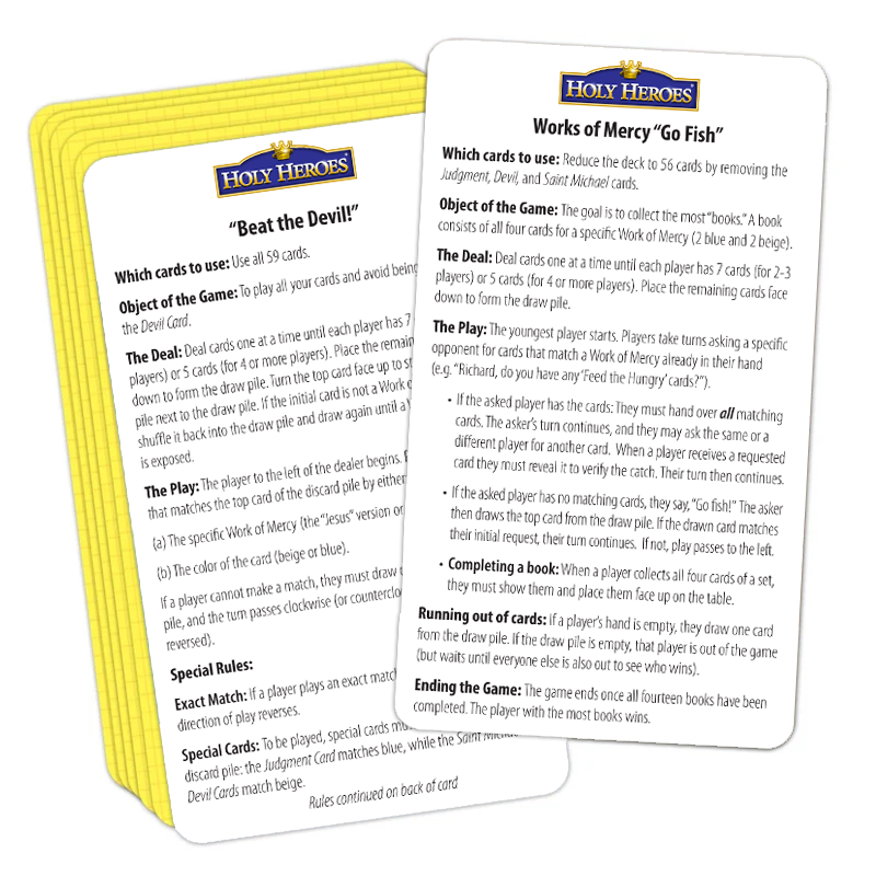 Holy Heroes Works of Mercy Card Game