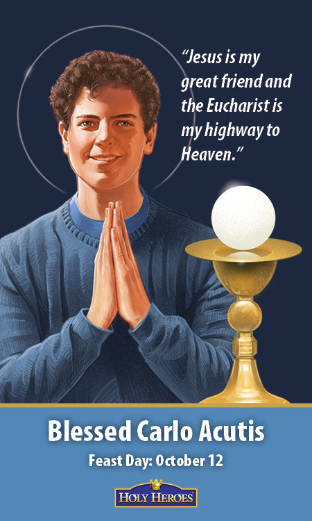 Blessed Carlo Acutis Prayer Card (5-pack) - Holy Heroes