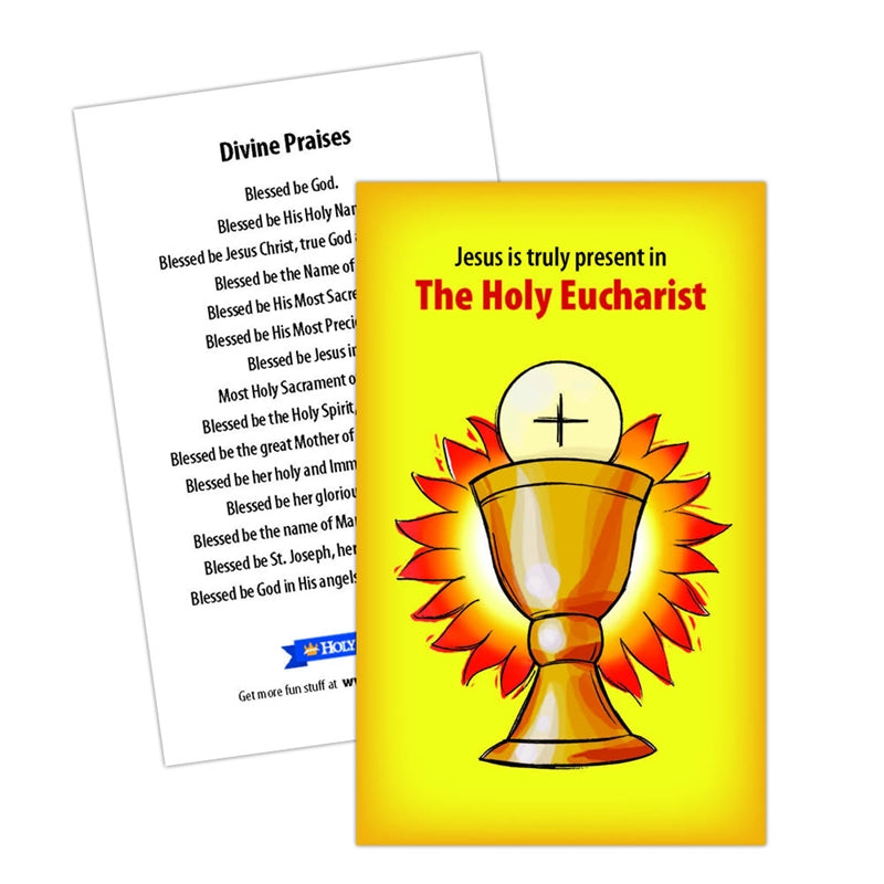 The Holy Eucharist Prayer Card (5-pack) - Holy Heroes