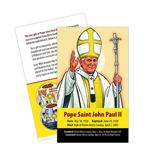 Pope Saint John Paul II Prayer Card (5-Pack) - Holy Heroes