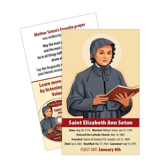 Saint Elizabeth Ann Seton Prayer Card (5-Pack) - Holy Heroes