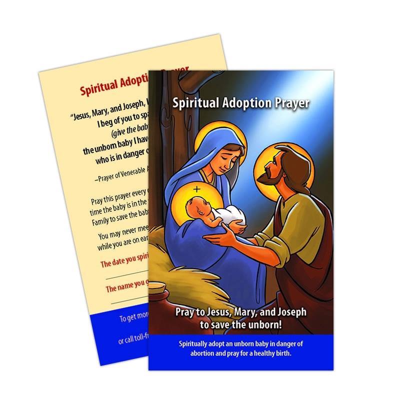 Spiritual Rescue Spiritual Adoption Prayer Card 5-pack – Holy Heroes