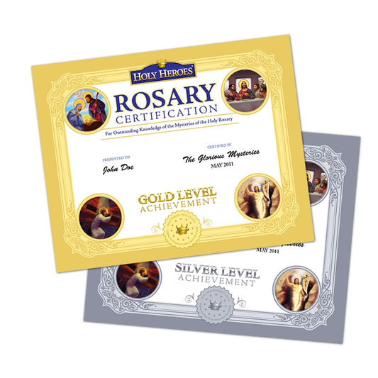 Joyful Mysteries of the Rosary: Personalized Certificate - Holy Heroes