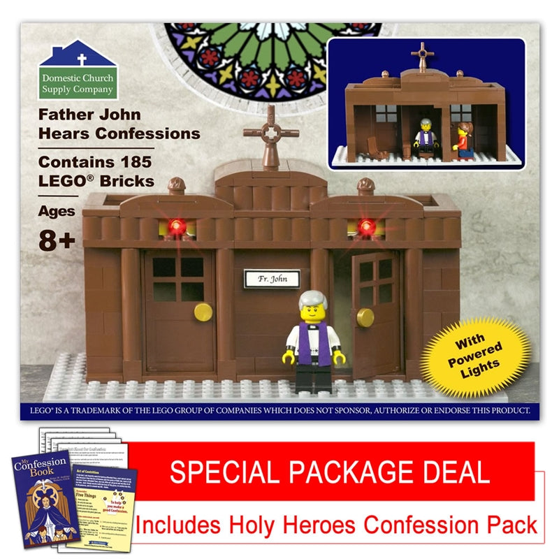 Father John Hears Confessions bricks - Catholic – Holy Heroes
